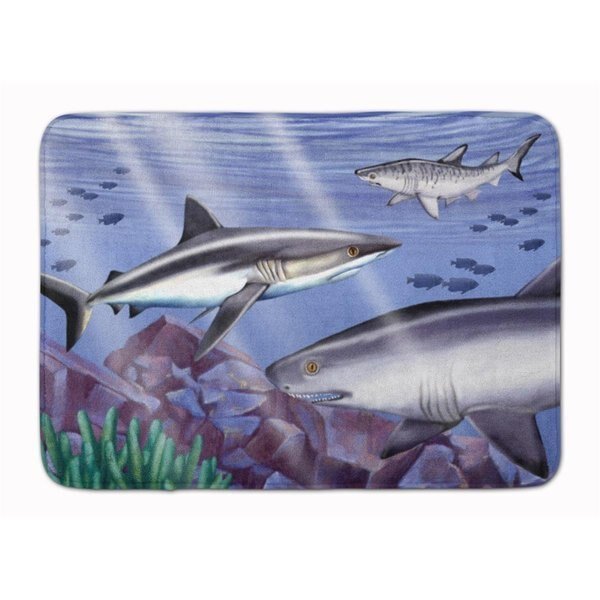 Sharks Machine Washable Memory Foam Mat, Carolines Treasures, Mfr#: PTW2043RUG